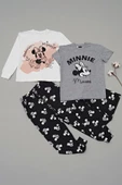 4'lü Minnie Mouse Baskılı Tshirt Şort Pantolon Takım thumbnail 2