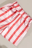 Love Nakışlı Kırmızı Beyaz Çizgili Şort Alt Üst Takım thumbnail 2
