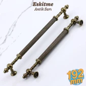 Kader Eskitme Antik Sarı Metal Kulp 192 mm - 19.2 cm Mobilya Mutfak Dolabı Dolap Kulpları Çekme Kulbu - 1