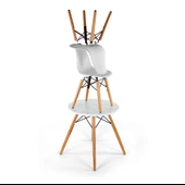 Seduna Eames Child Sandalye 2 Adet | Natural Ahşap Ayaklı - 9