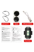 Evrensel Flaşlı Uyarı Lambası 7 Renkli Usb Şarj Edilebilir Uçak Led Acil Işıkları Drone Gece Strobe Lambası Motosiklet Bisiklet - 6