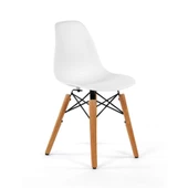 Seduna Eames Child Sandalye 2 Adet | Natural Ahşap Ayaklı - 4