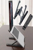 Katlanabilir Laptop Standı - Kaydırmaz Kademe Ayarlı Laptop Tablet Tutucu - 1