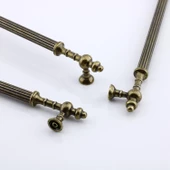 Kader Eskitme Antik Sarı Metal Kulp 256 mm - 25.6 cm Mobilya Mutfak Dolabı Dolap Kulpları Çekme Kulbu thumbnail 3