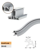 Contacall PVC Kapı-Pencere Değişim Contası Yalıtım Fitili Kalın Model 7mm Gri 10 Metre - 2