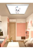 Gökyüzü Panel Genç Odası Avize-60cmx60cm-54watt-led-6500 Kelvin (beyaz)-, Trendyol Tekli Avize-minnoş Kedi Avize - 1