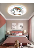 Gökyüzü Panel Sevimli Penguen Avize-led Avize-25watt-30cm X 30cm,çocuk Odası Avize, Avize Modelleri,avize - 3