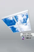 Gökyüzü Panel 124cm X 124cm-dörtlü- Led-sıva Üstü-216w-okul-z-kütüphane Aydınlatma-avize Modelleri - 1