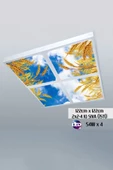 Gökyüzü Panel 124cm X 124cm-dörtlü -sıva Üstü- 216watt-led Aydınlatma-tavana Yapışık Avize-yeni Ürün - 1