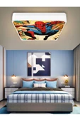 Gökyüzü Panel Spiderman-led Avize-25watt-30cm X 30cm, Çocuk Odası Avize, Avize Modelleri, Örümcek Adam Led Avize - 1