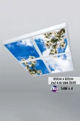 Gökyüzü Panel 124cm X 124cm-dörtlü- Led-sıva Üstü-216watt-kuaför Tavan-led Aydınlatma-avize Modelleri - 1