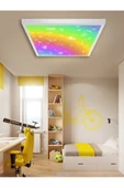 Gökyüzü Panel Genç Odası Avize-60cmx60cm-54watt Led-6500 Kelvin (beyaz)-gökkuşağı Avize-hd Alan Homojen Aydınlatma - 3
