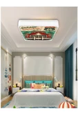 Gökyüzü Panel Retro Car -25 Watt-30 cm X 30 cm Çocuk Odası Avize - 5
