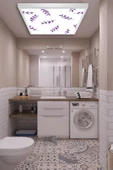 Gökyüzü Panel Wc Avize-60cmx60cm-54watt-led-armatür-banyo-aydınlatma-desenli-panel-led-wc-lamba-wc-banyo Işık - 1