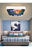 Gökyüzü Panel Space-astronot Avize-led Avize-25watt-30cm X 30cm, Çocuk Odası Avize, Avize Modelleri - 1