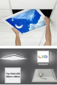 Gökyüzü Panel Asma Tavan-60cmx60cm-sıva Altı-54w-6500 K-beyaz-led Panel-led Armatür-taş Yünü Asma Tavan- Led - 2