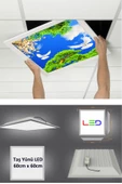 Gökyüzü Panel Asma Tavan-60cmx60cm-sıva Altı-54w-6500k-beyaz-led Panel-led Armatür- 60x60 Taş Yünü Asma Tavan -led - 3
