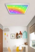 Gökyüzü Panel Gökkuşağı Led Avize-60cmx 60xm Büyük Kare-1.5kg Hafif- 54w Güçlü Işık 30m2 Alan Aydınlatır-trendyol - 3