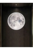 Gökyüzü Panel Trend Ürün Moon Led Aplik,30cm Çap, Led 25watt, Modern, Duvar Aplik, Yatak Odası Aplik,duvar Lambası - 2