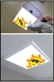 Gökyüzü Panel Kiraz Dalı Led Lamba- Tavana Model -kolay Montaj Avize- 54w Aydınlatma- Mercek Led - 6