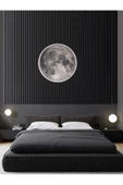 Gökyüzü Panel Moon,led Aplik,30cm Çap Led 25watt, Modern,duvar Aplik,led, Yatak Odası Aplik,yatak Başı Aplik, New - 1
