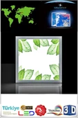 Gökyüzü Panel Baskılı Led Panel Aydınlatma Beyaz Çerçeve 54w Led Avize 60 cm x 60 cm - 1