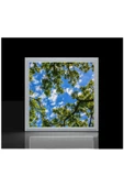 Gökyüzü Panel Salon Avize- 54watt - 60x60 -led Aydınlatma-tavana Yapışık-kolay Montaj Avize- Beyaz Çerçeve - 4