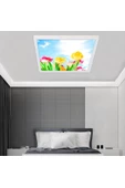Gökyüzü Panel Banyo Avize- 54watt-60cmx60cm Led Yatak Odası Avize-renkli Laleler Tasarım Aydınlatma-tavana Model - 4