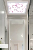 Gökyüzü Panel Banyo Avize Kalp Tavana Model 48w Beyaz Çerçeveli - 4