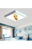 Gökyüzü Panel Arı Kardeş Çocuk Odası Led Avize-60cmx 60xm Büyük Kare-1.5kg Hafif- 54w Güçlü Işık-pcb Led - 4