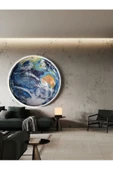 Gökyüzü Panel World Model,led Aplik, 30cm Çap,led 25watt, Modern,duvar Aplik, Yatak Odası Aplik,yatak Başı Aplik, - 2