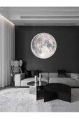 Gökyüzü Panel Yatak Odası Aplik Moon Led Aplik 30cm Çap Led 25watt - 2