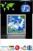 Gökyüzü Panel Ağaçlı Gökyüzü Avize 54w Yeni Nesil Aydınlatma 60x60 - 2