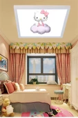 Gökyüzü Panel Hello Kitty 60x60 Çocuk Odası Led Avize Yeni Nesil Led Avize - 4