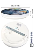 Gökyüzü Panel World Model,led Aplik, 30cm Çap,led 25watt, Modern,duvar Aplik, Yatak Odası Aplik,iç Mekan Aplik - 5