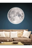 Gökyüzü Panel Moon Led Aplik,30cm Çap, Led 25watt, Modern, Duvar Aplik, Yatak Odası Aplik,salon Aplik Modelleri - 4
