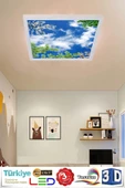 Gökyüzü Panel Ağaçlı Gökyüzü Avize 54w Yeni Nesil Aydınlatma 60x60 - 5