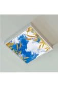 Gökyüzü Panel Salon Avize Modeli - 54watt Aydınlatma -60cmx60cm -led Işık Avize- Baskılı Tasarım-tavana Yapışık - 2