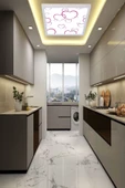 Gökyüzü Panel Banyo Avize Kalp Tavana Model 48w Beyaz Çerçeveli - 6