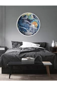 Gökyüzü Panel World Model,led Aplik, 30cm Çap,led 25watt, Modern,duvar Aplik, Yatak Odası Aplik,yatak Başı Aplik, - 1