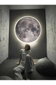 Gökyüzü Panel Modern Aplik - Moon Led Aplik, 30cm Çap Led 25watt, Duvar Aplikleri, Trendyol Aplik, Aplik Modelleri - 6