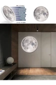 Gökyüzü Panel Modern Aplik-Moon Led 30 cm Çap 25watt - 3
