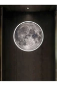 Gökyüzü Panel Moon Led Aplik, 30cm Çap Led 25watt, Modern, Duvar Aplikleri,yatak Odası Aplik,duvar Aplik Modelleri - 6