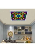 Gökyüzü Panel Koridor 54watt-60x60 -led Avize- Yeni Model Aydınlatma- Kare Tavana Yapışık-kolay Montaj Avize - 4