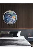 Gökyüzü Panel Modern World, Led Aplik, 30cm Çap,led 25watt, Modern,duvar Aplik, Yatak Odası Aplik,yatak Başı Aplik - 6