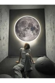 Gökyüzü Panel Moon,led Aplik,30cm Çap Led 25watt, Modern,duvar Aplik,led, Yatak Odası Aplik,yatak Başı Aplik, New - 1