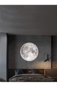 Gökyüzü Panel Salon Aplik-moon Led Aplik,30cm Çap, Led 25watt Modern Duvar Aplik Yatak Odası Aplik Duvar Lambası - 2