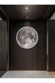 Gökyüzü Panel Moon,led Aplik,30cm Çap Led 25watt, Modern,duvar Aplik,led, Yatak Odası Aplik,yatak Başı Aplik, New - 6
