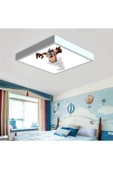 Gökyüzü Panel Tazmanya Canavarı,çocuk Led Lamba-54w Aydınlatma-60cmx60cm Kare-beyaz Işık-metal Çerçeve - 2
