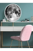 Gökyüzü Panel Moon Led Aplik, 30cm Çap, Led 25 Watt, Modern Aplik, Duvar Aplik, Yatak Odası Aplik, Duvar Lambası - 6